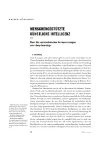 Mühlhoff 2019: Menschengestützte Künstliche Intelligenz. Über die soziotechnischen Voraussetzungen von Deep Learning. In: Zeitschrift für Medienwissenschaft Jg. 21, 2019.